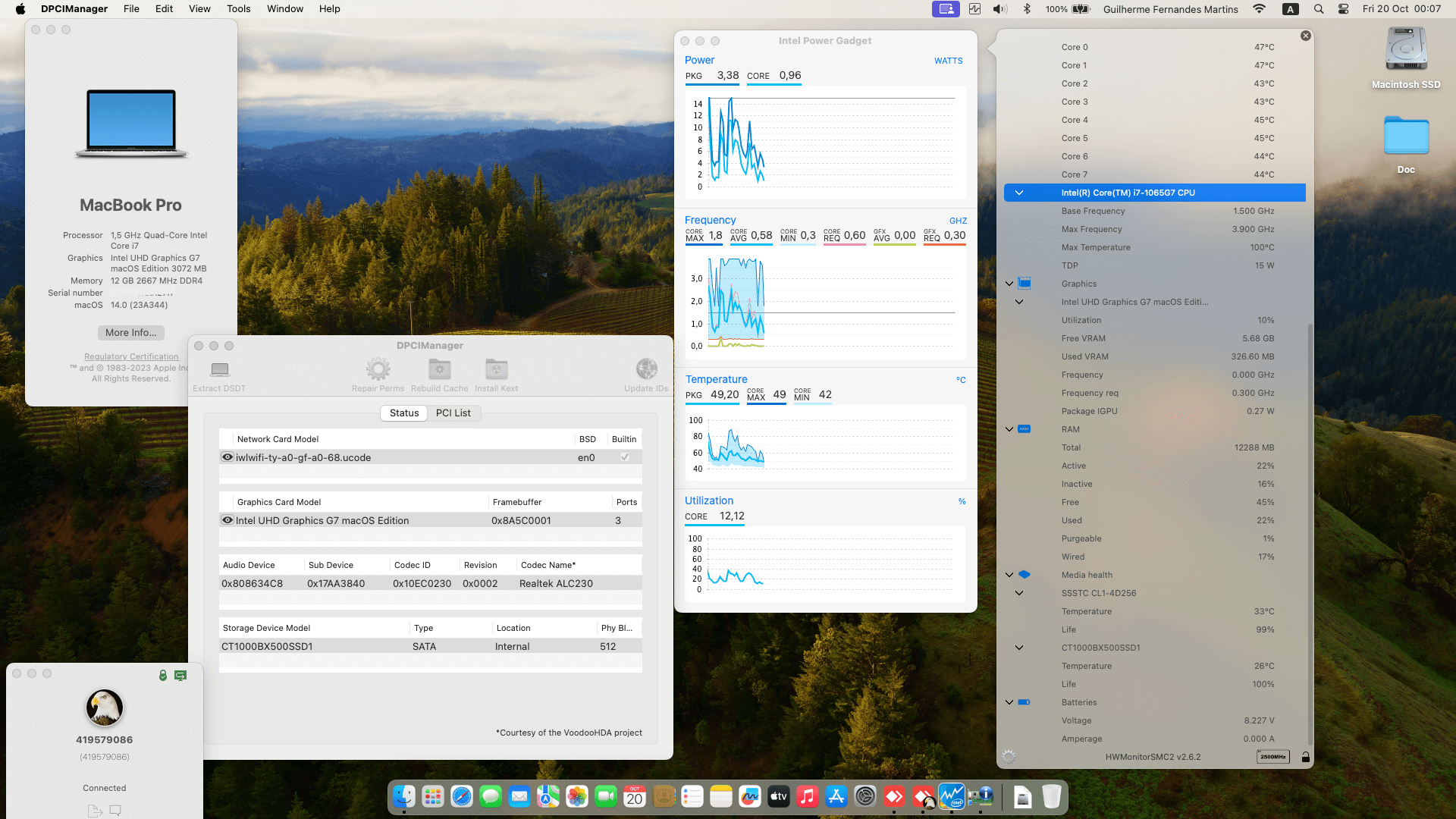Success Hackintosh macOS Sonoma 14.0 Build 23A344 in Lenovo Ideapad S145-15IIL